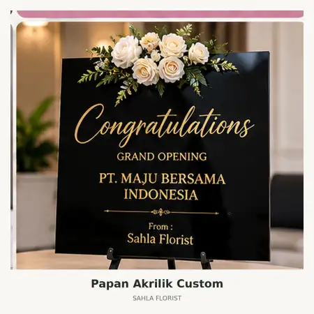 Papan Bunga Akrilik Mall Taman Anggrek